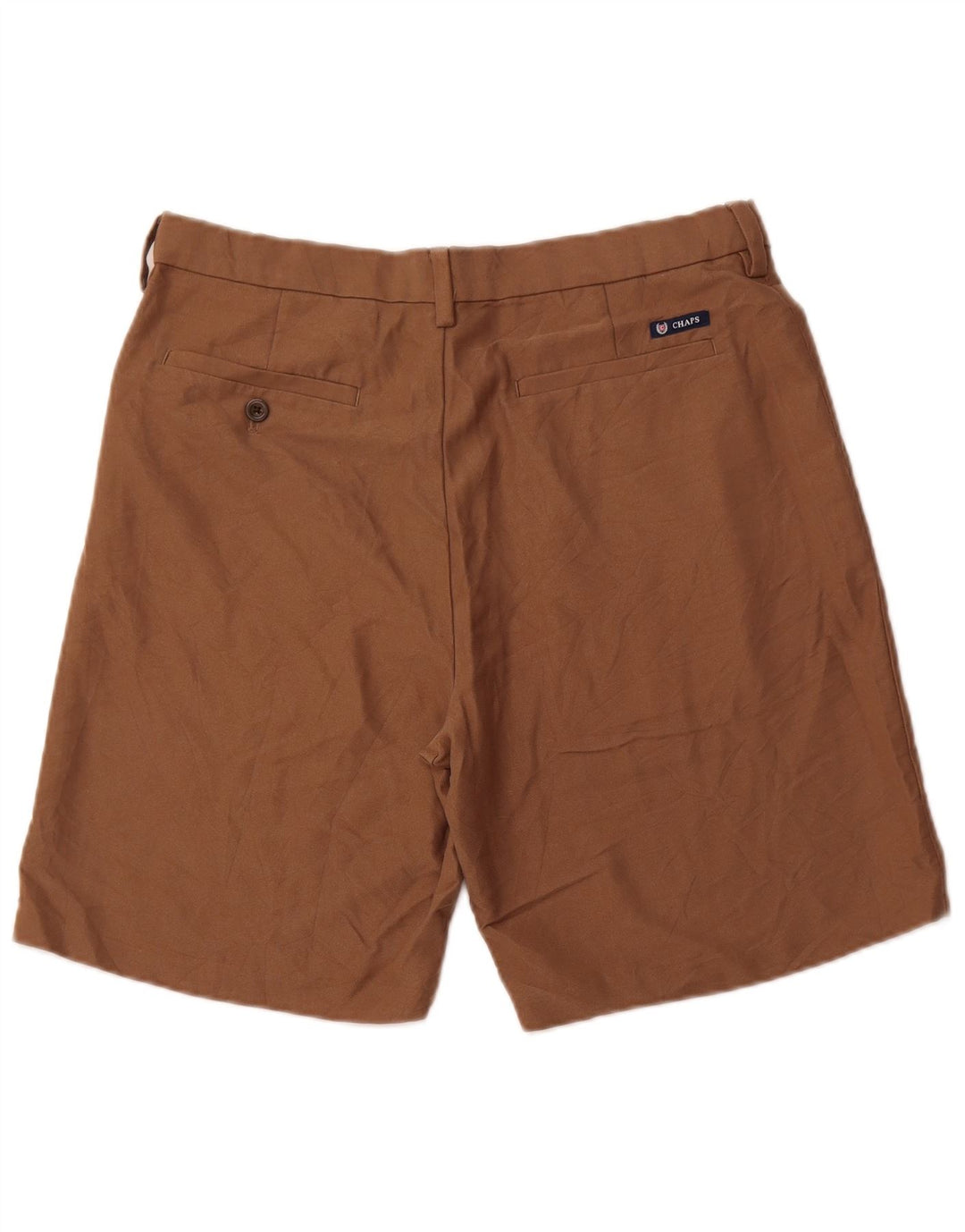 CHAPS Mens Chino Shorts W33 Medium Brown Polyester