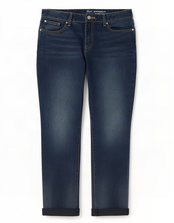 Gap Womens Boyfriend Fit Tapered Jeans UK 10 Small W30 L27 Blue Cotton