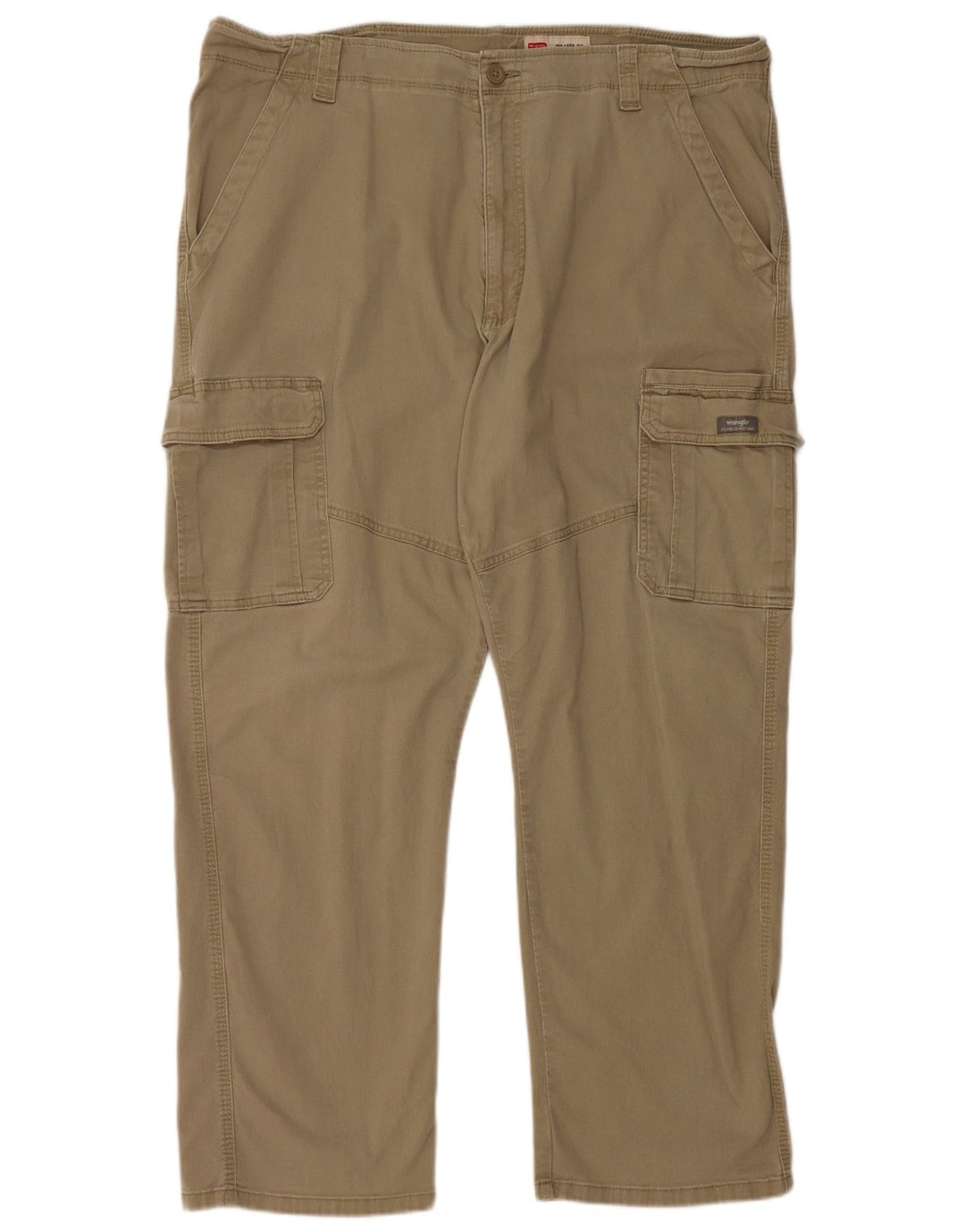 WRANGLER Mens Relaxed Fit Cargo Trousers W40 L30 Beige Cotton