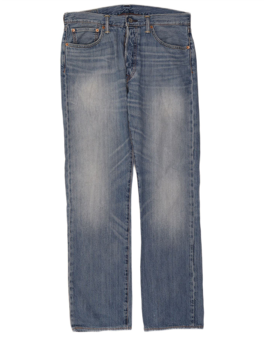 Levi's Mens 501 Straight Jeans W32 L32 Blue Cotton