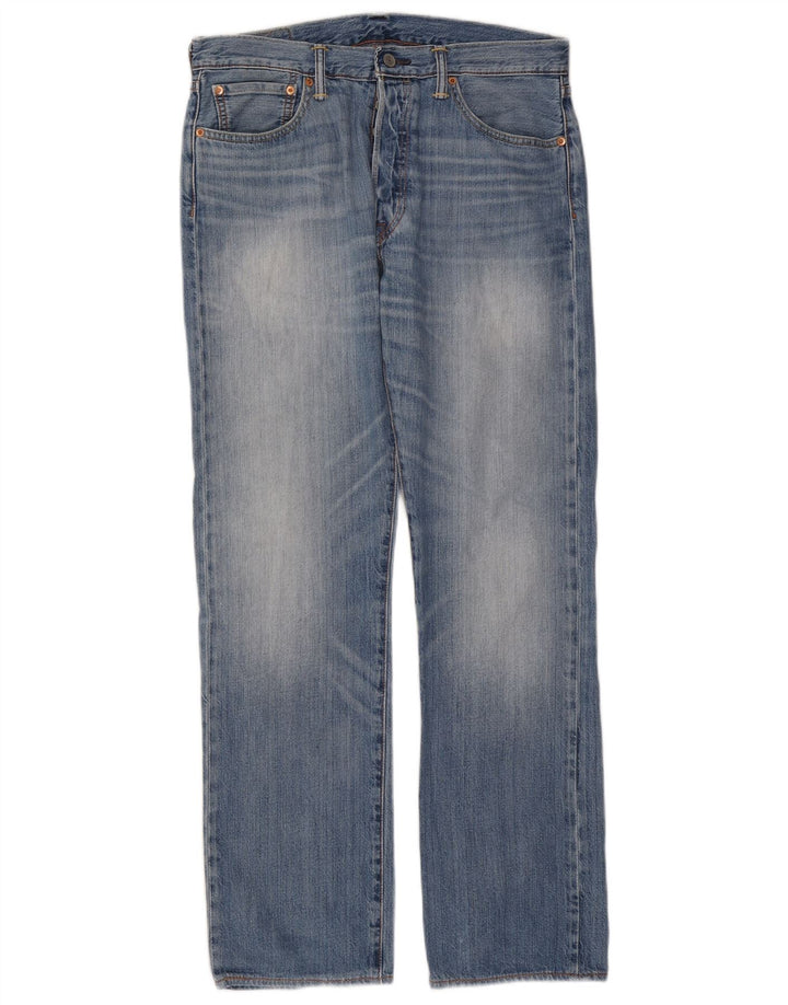 Levi's Mens 501 Straight Jeans W32 L32 Blue Cotton