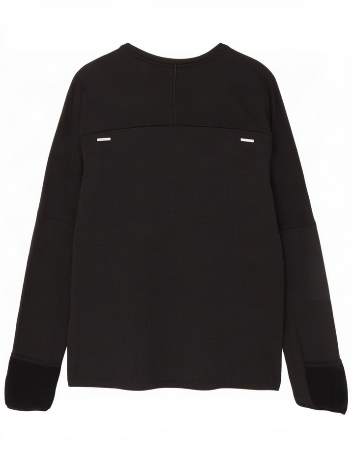 Nike Mens Running Top Long Sleeve Medium Black Polyester
