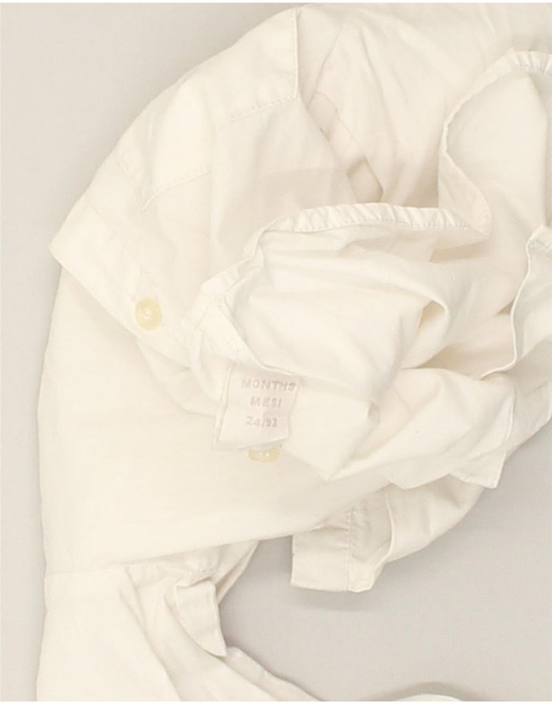 TRUSSARDI Baby Boys Shirt 18-24 Months White Cotton | Vintage Trussardi | Thrift | Second-Hand Trussardi | Used Clothing | Messina Hembry 