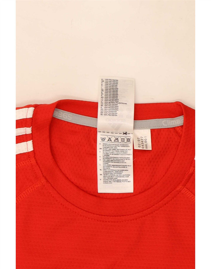 Adidas Mens Kruger Graphic T-Shirt Top Medium Red Polyester
