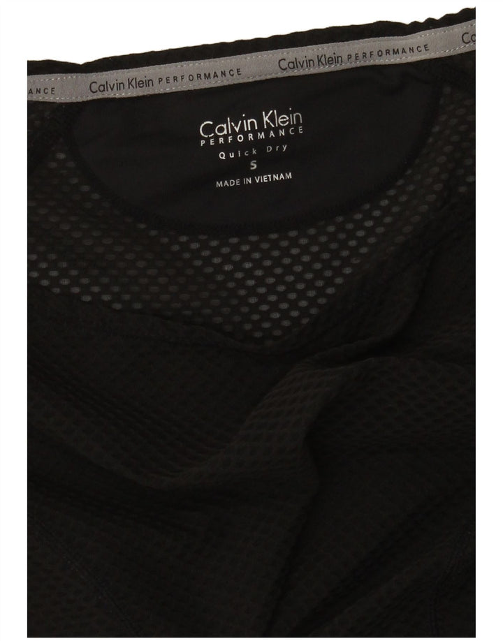 Calvin Klein Womens Oversized Top Long Sleeve UK 10 Small Black