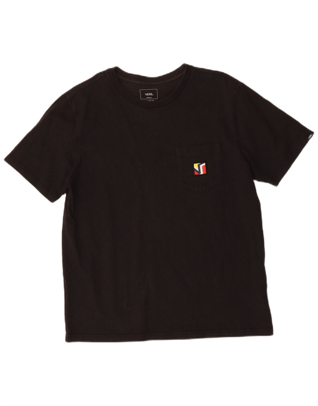 Vans Mens Relaxed Fit T-Shirt Top Medium Black Cotton