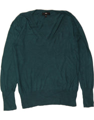 MOSSIMO Mens V-Neck Jumper Sweater 2XL Green Nylon