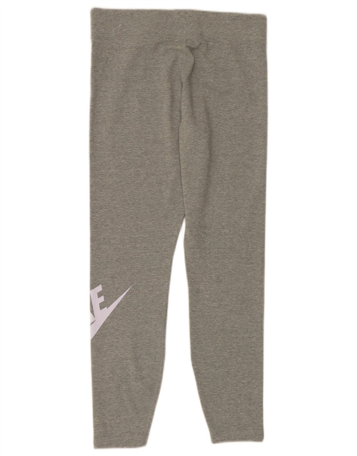Nike Womens Graphic Leggings UK 14 Large  Grey Cotton