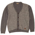 Il Granchio Mens Cardigan Sweater IT 50 Medium Grey Flecked Wool