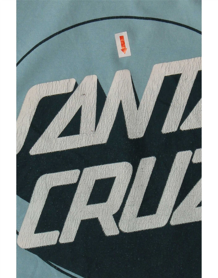 Santa Cruz Mens Graphic T-Shirt Top Medium Blue Cotton