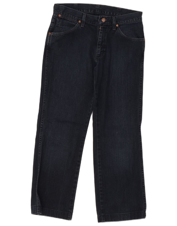 Wrangler Mens Alaska Straight Jeans W30 L26 Navy Blue Cotton