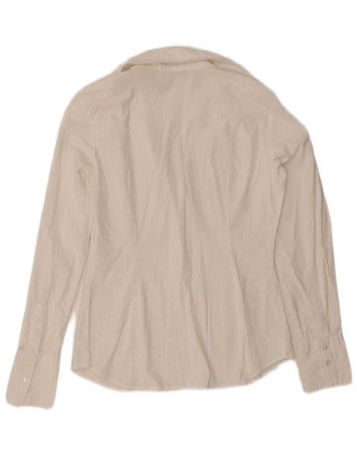 Benetton Womens Pullover Shirt UK 10 Small White
