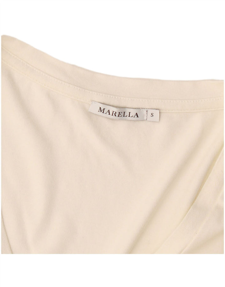 Marella Womens T-Shirt Top UK 10 Small Off White