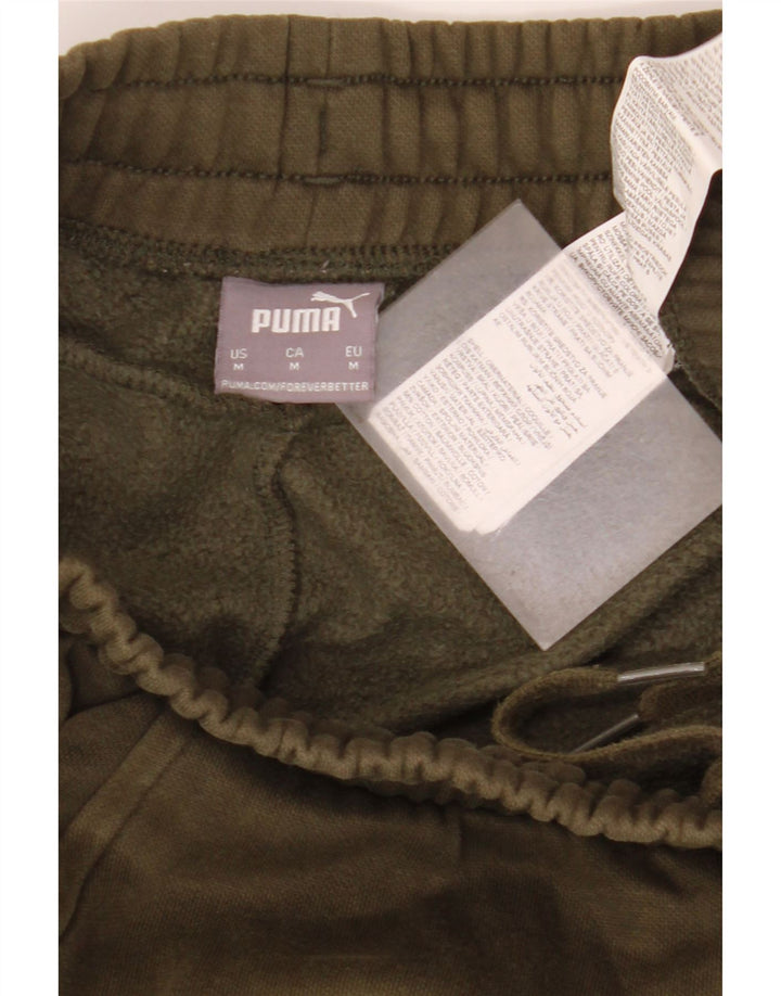Puma Mens Tracksuit Trousers Joggers Medium Khaki Cotton