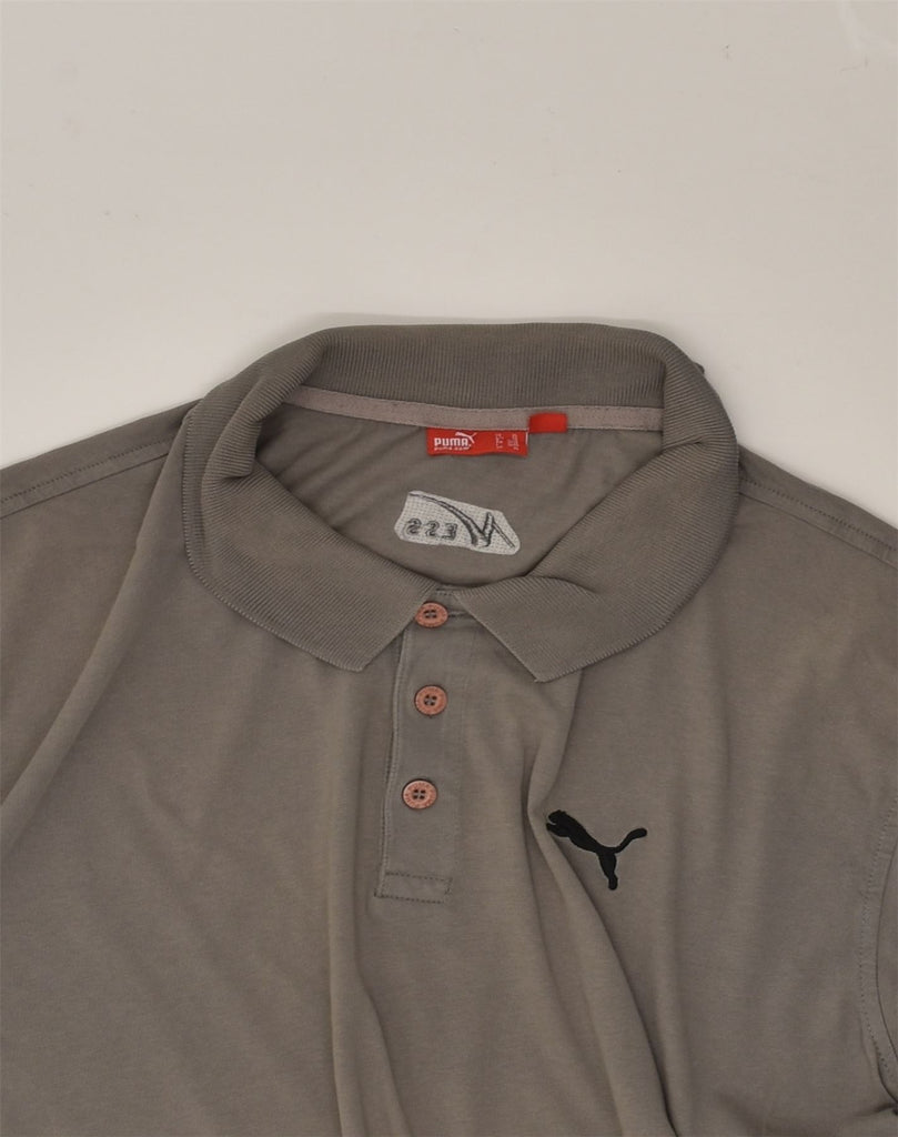 PUMA Mens Polo Shirt XL Grey Cotton | Vintage Puma | Thrift | Second-Hand Puma | Used Clothing | Messina Hembry 