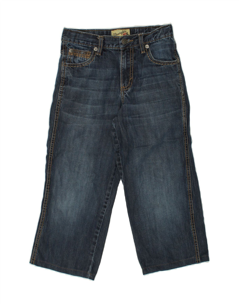 WRANGLER Boys Straight Jeans 11-12 Years W26 L20  Navy Blue Cotton | Vintage Wrangler | Thrift | Second-Hand Wrangler | Used Clothing | Messina Hembry 