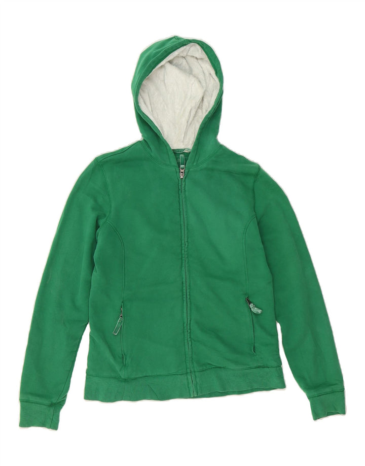 L.L.BEAN Womens Zip Hoodie Sweater UK 6 XS Green Cotton Vintage L.L.Bean and Second-Hand L.L.Bean from Messina Hembry 