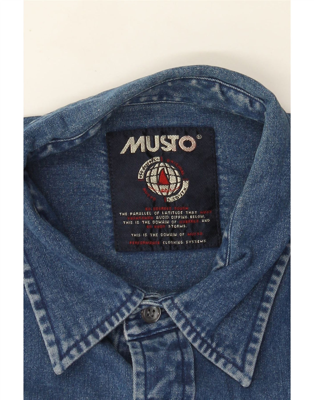 Musto Mens Denim Shirt Medium Blue