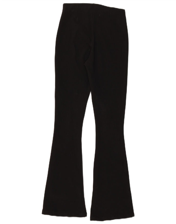Zara Womens Flare Casual Trousers Small W26 L30 Black
