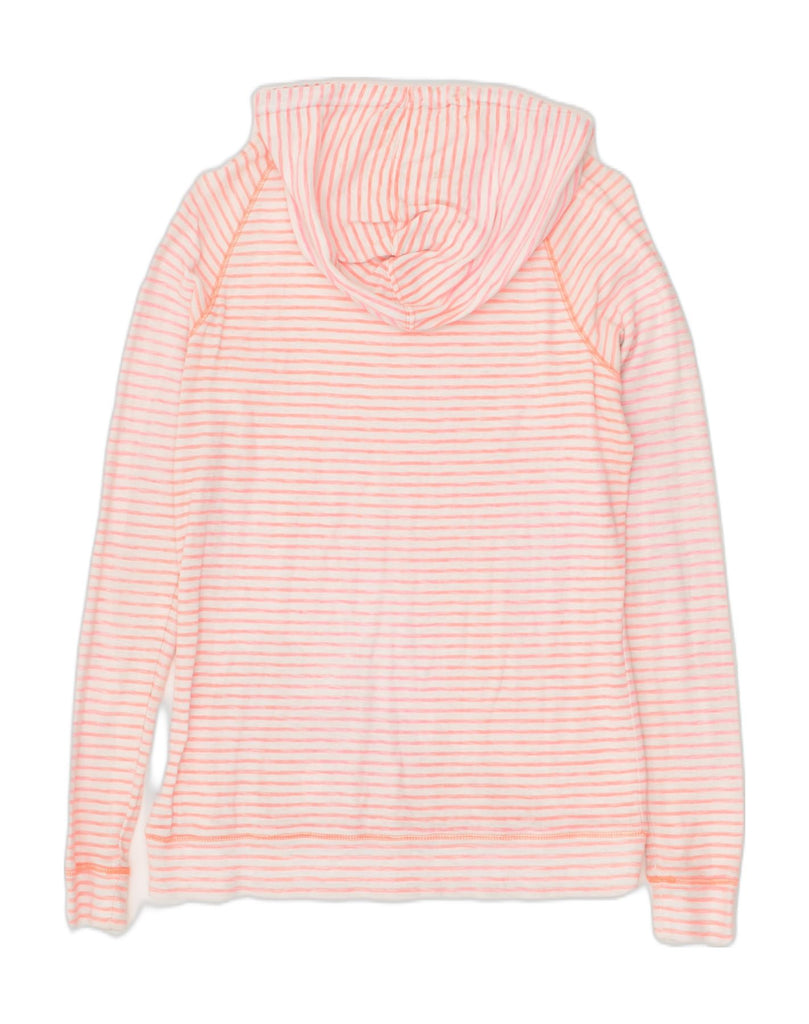 JOULES Womens Hoodie Jumper UK 12 Medium Pink Striped Cotton | Vintage Joules | Thrift | Second-Hand Joules | Used Clothing | Messina Hembry 