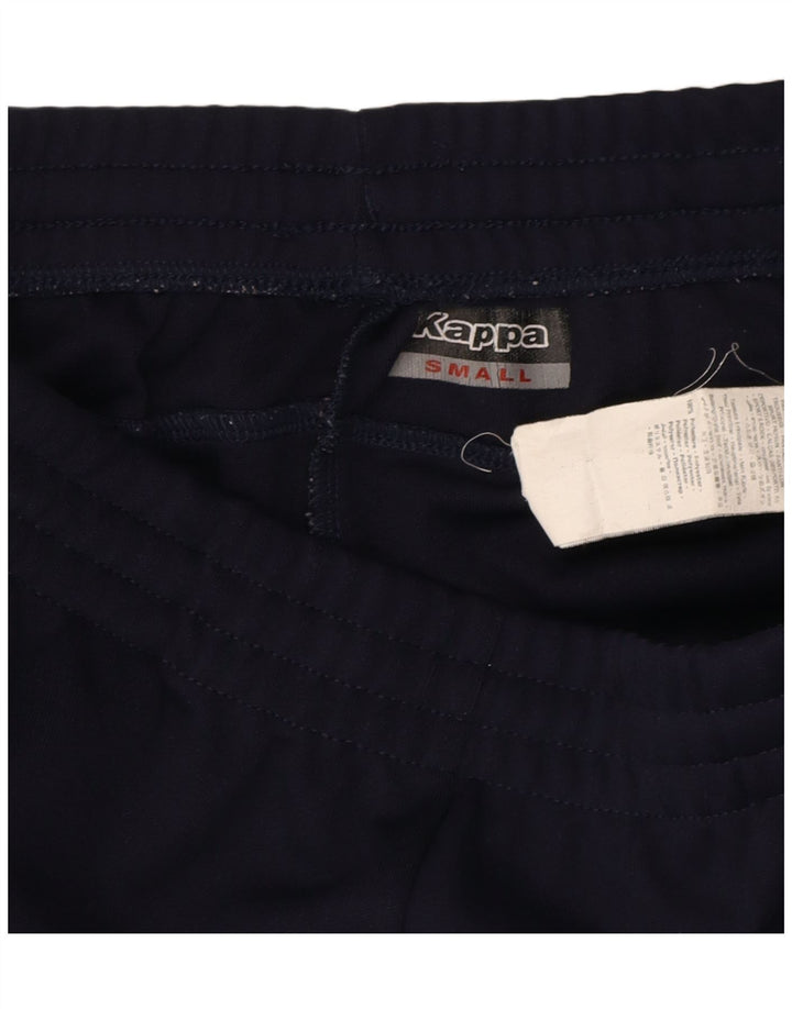 KAPPA Mens Graphic Bermuda Sport Shorts Small Navy Blue Polyester Vintage Kappa and Second-Hand Kappa from Messina Hembry 