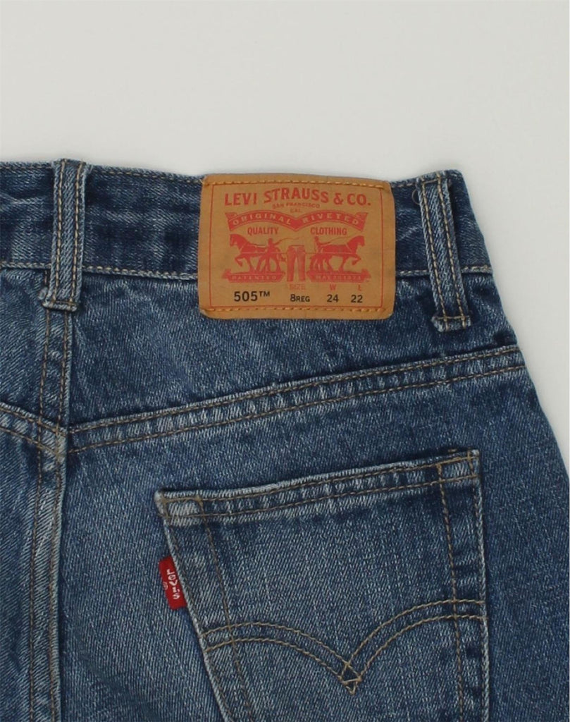 LEVI'S Boys 505 Straight Jeans 7-8 Years W24 L22 Blue Cotton | Vintage Levi's | Thrift | Second-Hand Levi's | Used Clothing | Messina Hembry 