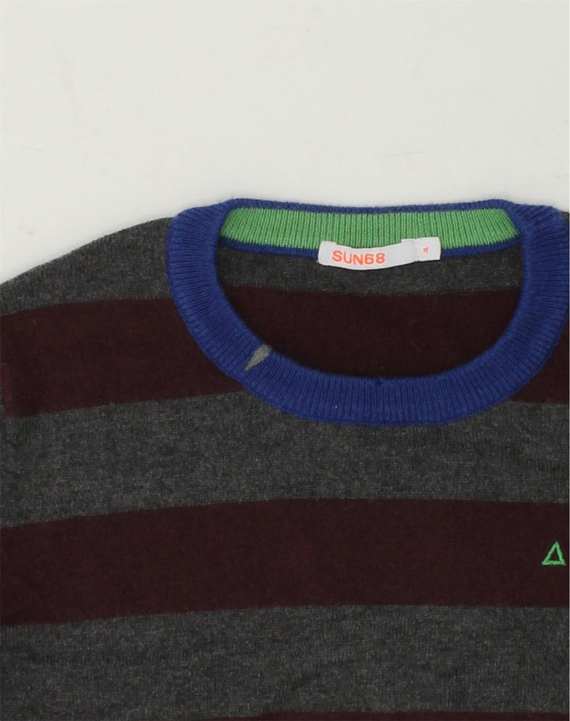 SUN68 Boys Crew Neck Jumper Sweater 3-4 Years Multicoloured Striped Wool | Vintage Sun68 | Thrift | Second-Hand Sun68 | Used Clothing | Messina Hembry 