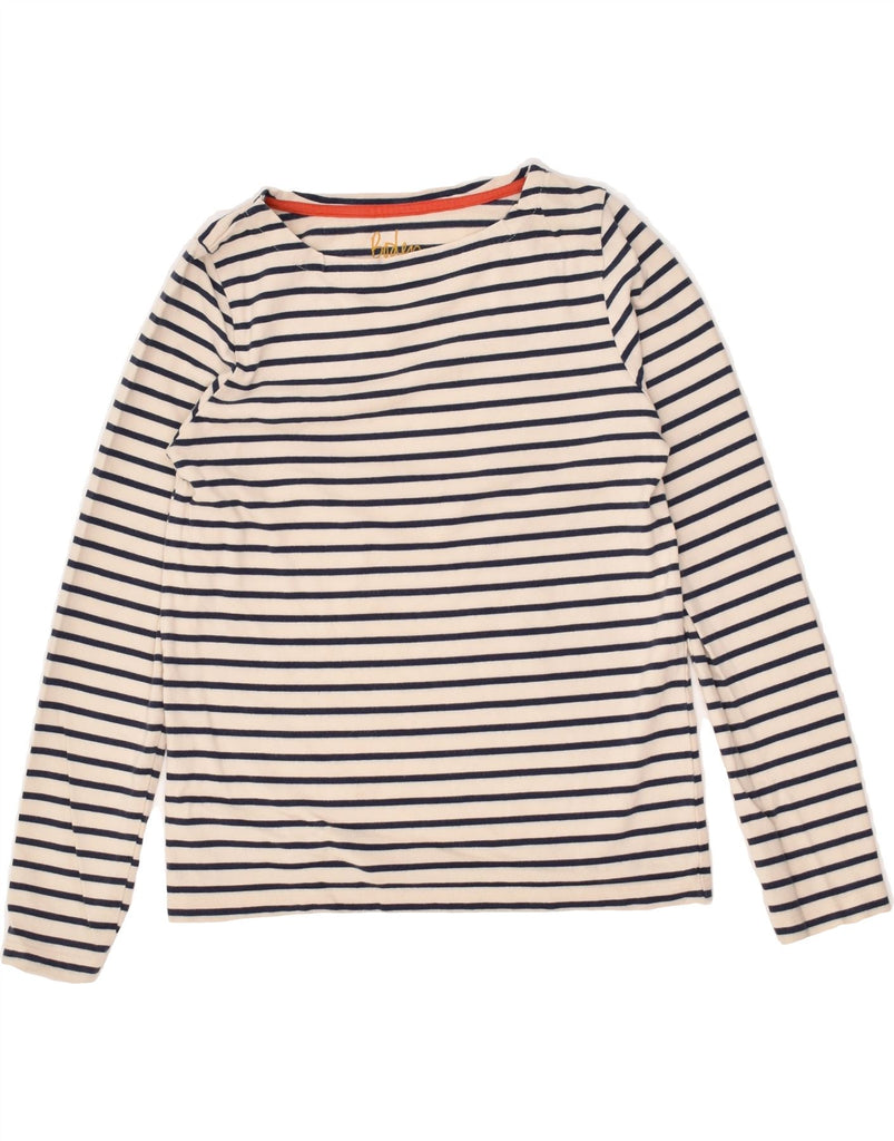 BODEN Girls Top Long Sleeve 11-12 Years Grey Striped Cotton | Vintage Boden | Thrift | Second-Hand Boden | Used Clothing | Messina Hembry 