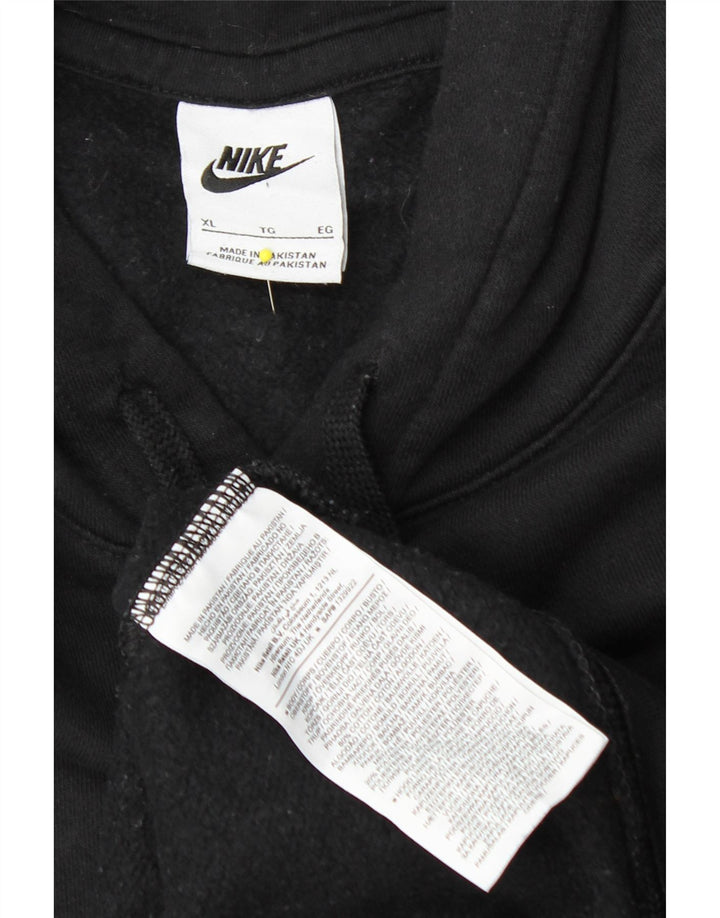 Nike Mens Graphic Hoodie Jumper XL Black Cotton