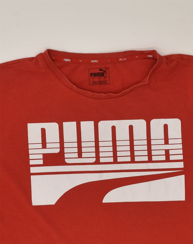 PUMA Mens Graphic T-Shirt Top Large Red Cotton | Vintage Puma | Thrift | Second-Hand Puma | Used Clothing | Messina Hembry 