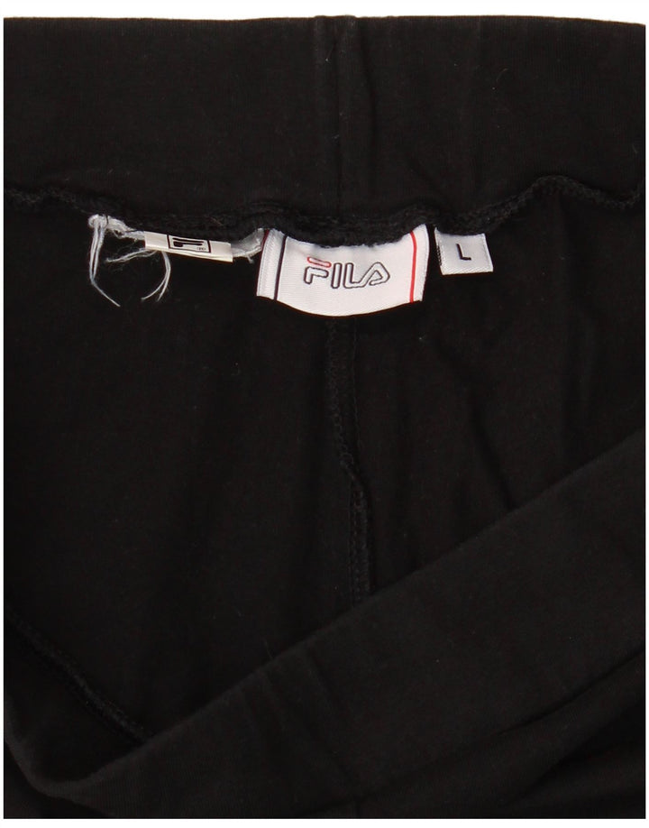 Fila Womens Graphic Capri Leggings UK 14 Large Black
