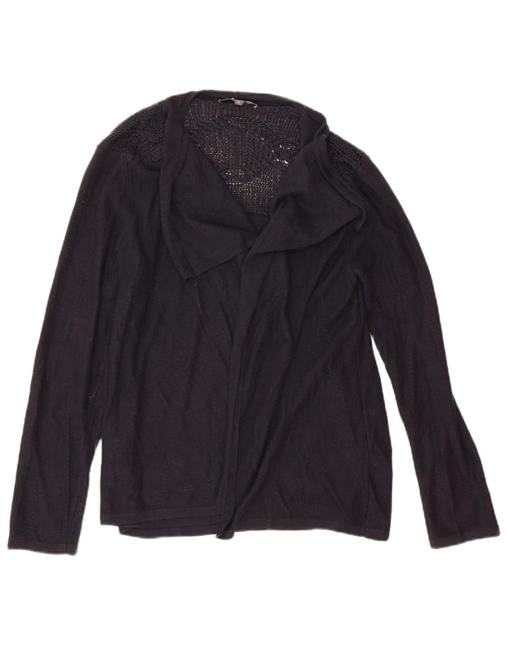 Marks & Spencer Womens Oversized Cardigan Sweater UK 14 Large Navy Blue