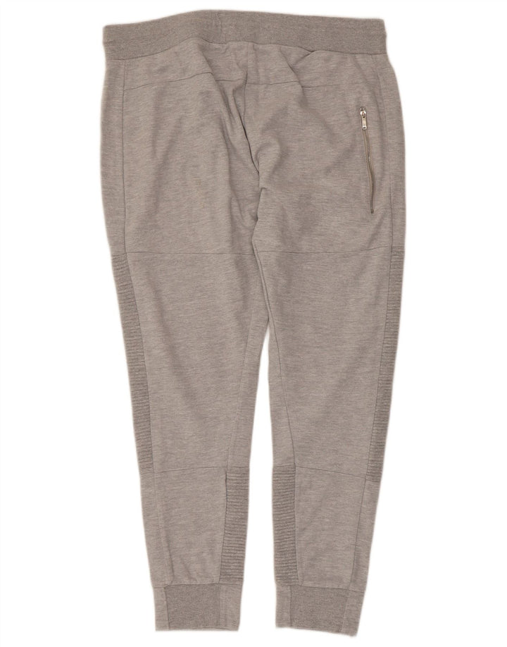 Zara Mens Crop Tracksuit Trousers Joggers XL Grey Cotton
