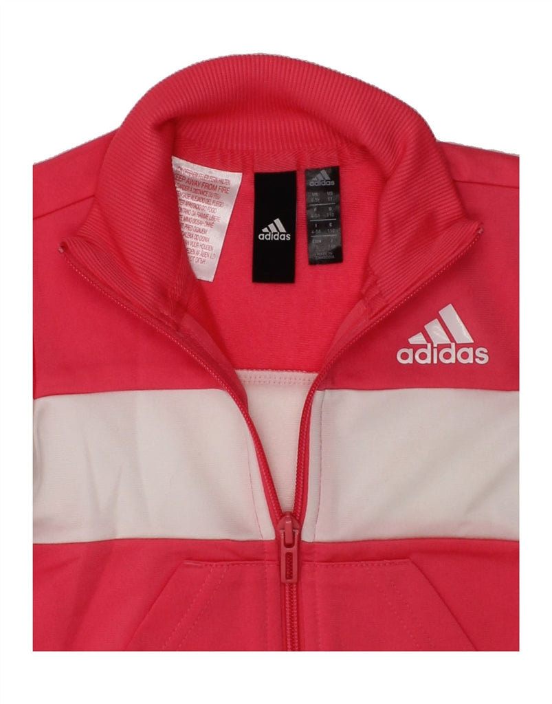 ADIDAS Girls Tracksuit Top Jacket 4-5 Years Pink Polyester | Vintage Adidas | Thrift | Second-Hand Adidas | Used Clothing | Messina Hembry 