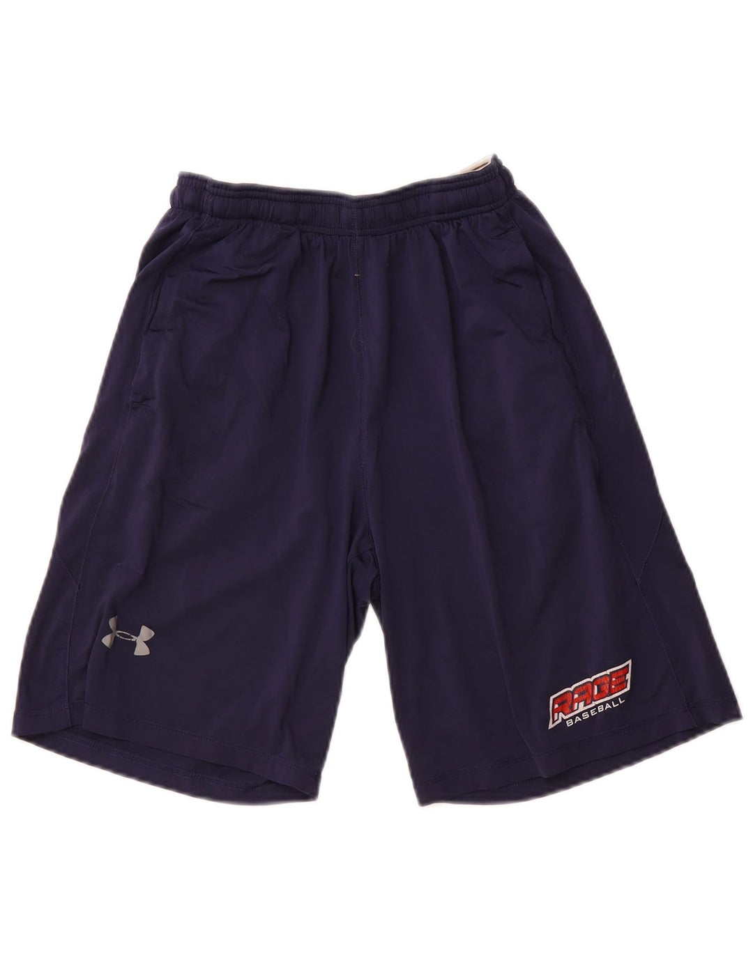 Under Armour Mens Rage Baseball Graphic Sport Shorts Small Navy Blue