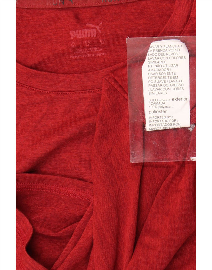 Puma Mens T-Shirt Top Medium Red Polyester