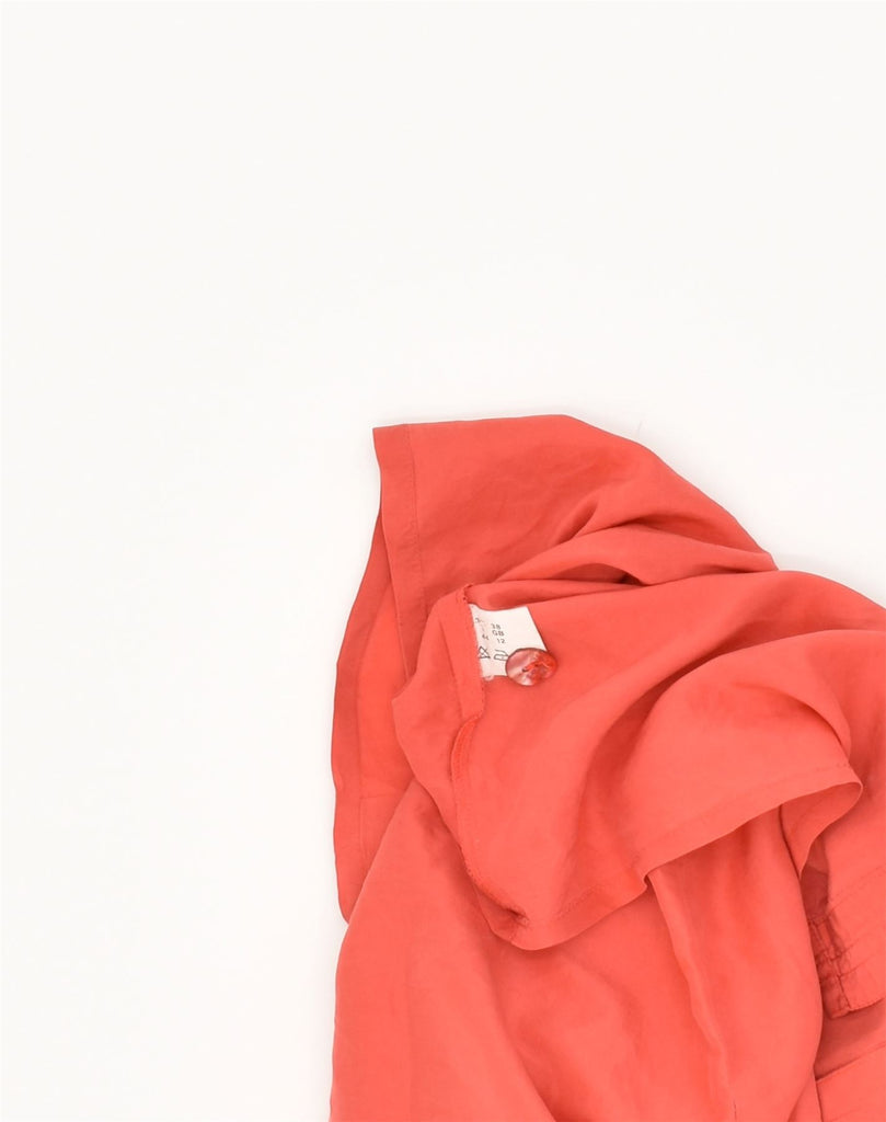 BETTY BARCLAY Womens Short Sleeve Shirt UK 12 Medium Red Silk | Vintage Betty Barclay | Thrift | Second-Hand Betty Barclay | Used Clothing | Messina Hembry 