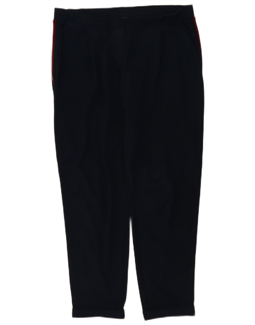 Marks & Spencer Womens Slim Casual Trousers W36 L28 Navy Blue