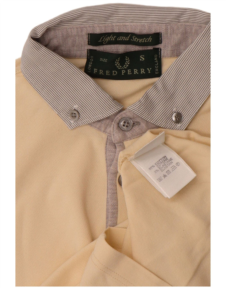 Fred Perry Mens Polo Shirt Small Off White Cotton