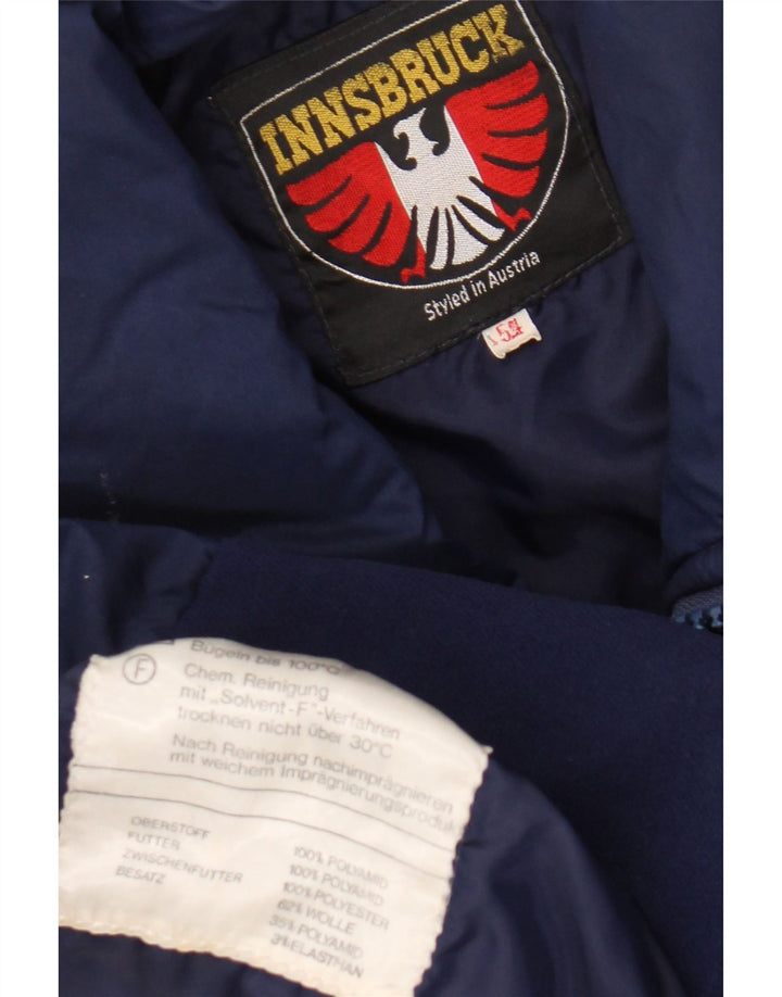 Innsbruck Mens Windbreaker Jacket EU 54 2XL Navy Blue Striped Polyamide