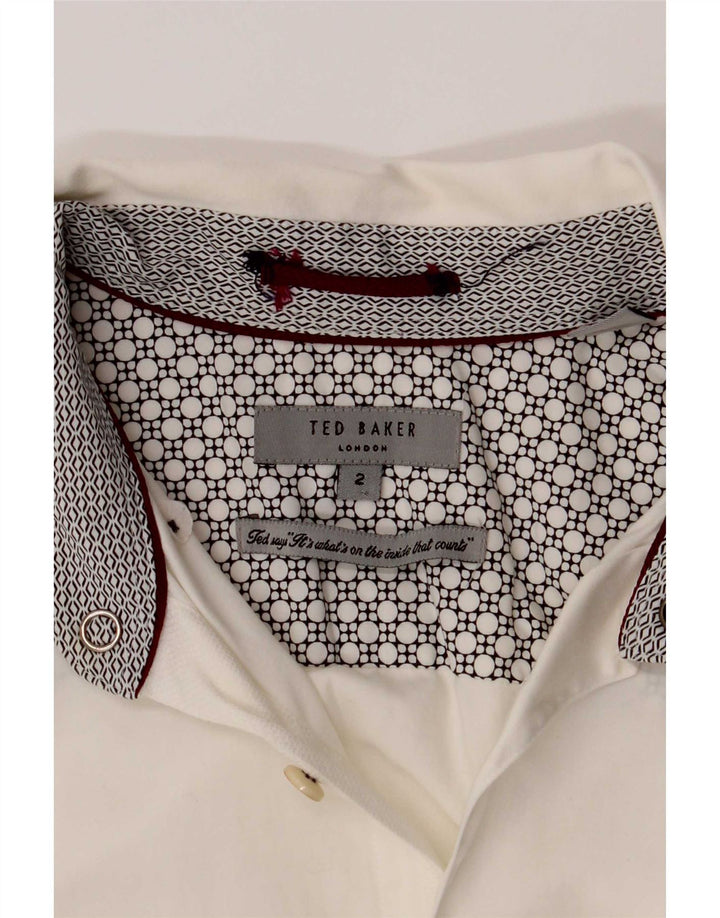 Ted Baker Mens Shirt Size 2 Small White Cotton