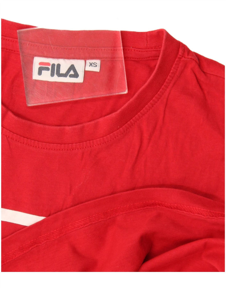 Fila Mens Graphic T-Shirt Top XS Red