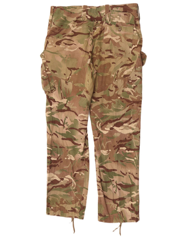 Vintage Mens Straight Cargo Trousers W36 L32 Khaki Camouflage Cotton
