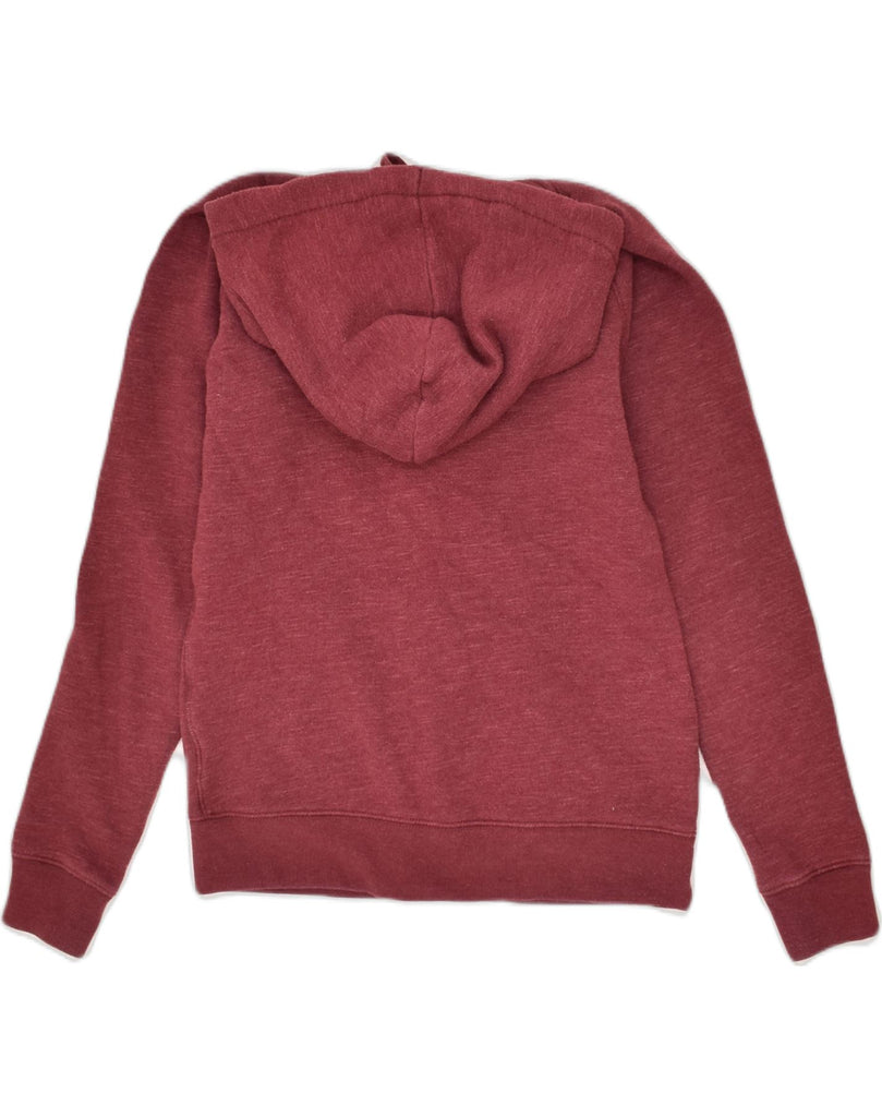 JACK WILLS Womens Zip Hoodie Sweater UK 10 Small Maroon Cotton | Vintage Jack Wills | Thrift | Second-Hand Jack Wills | Used Clothing | Messina Hembry 