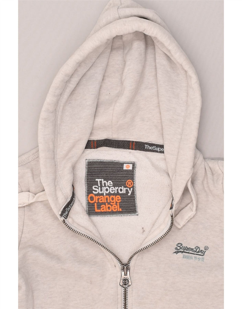 SUPERDRY Womens Zip Hoodie Sweater UK 6 XS Grey Cotton | Vintage Superdry | Thrift | Second-Hand Superdry | Used Clothing | Messina Hembry 