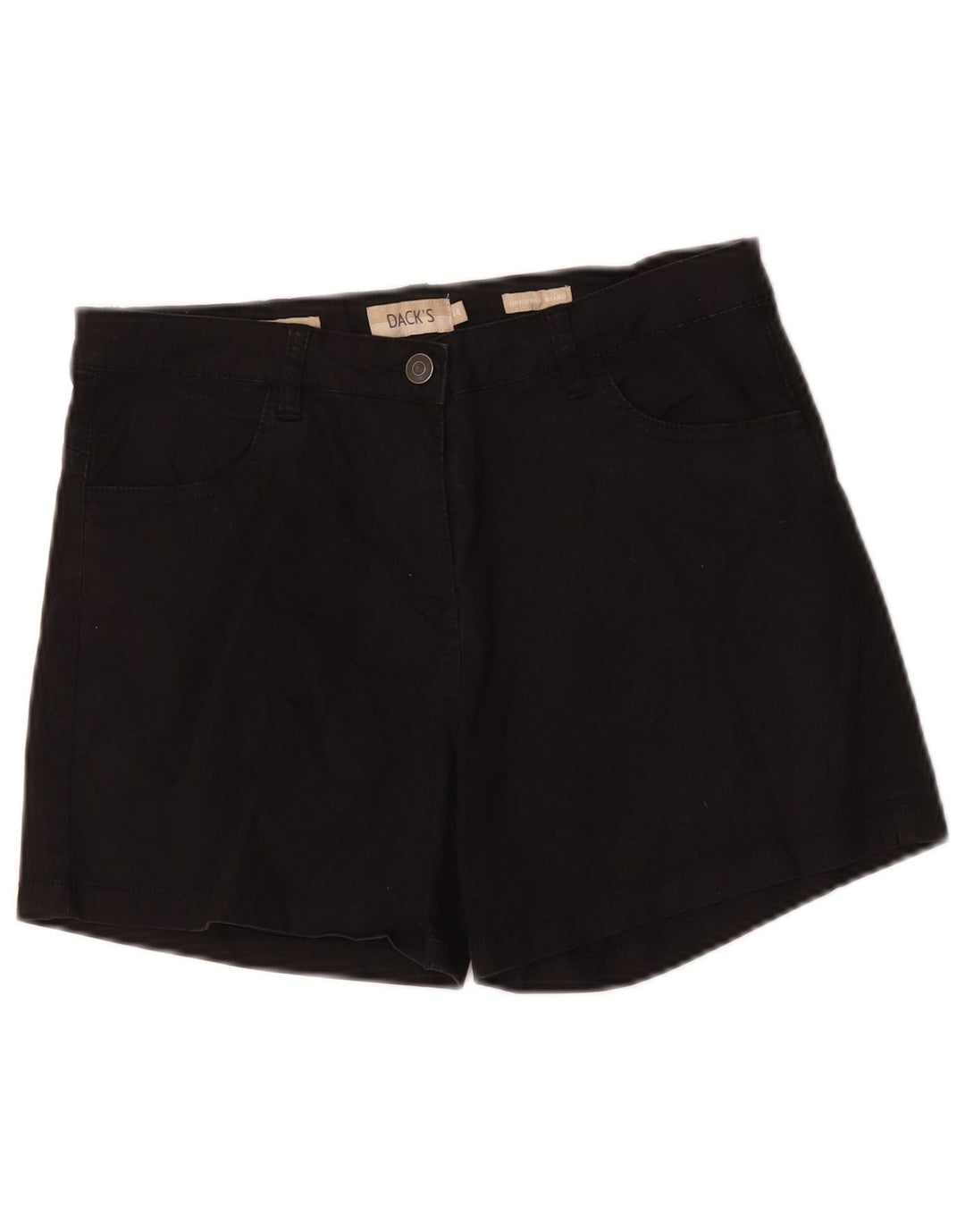 Dack's Womens High Waist Casual Shorts IT 44 Medium W32 Black Cotton