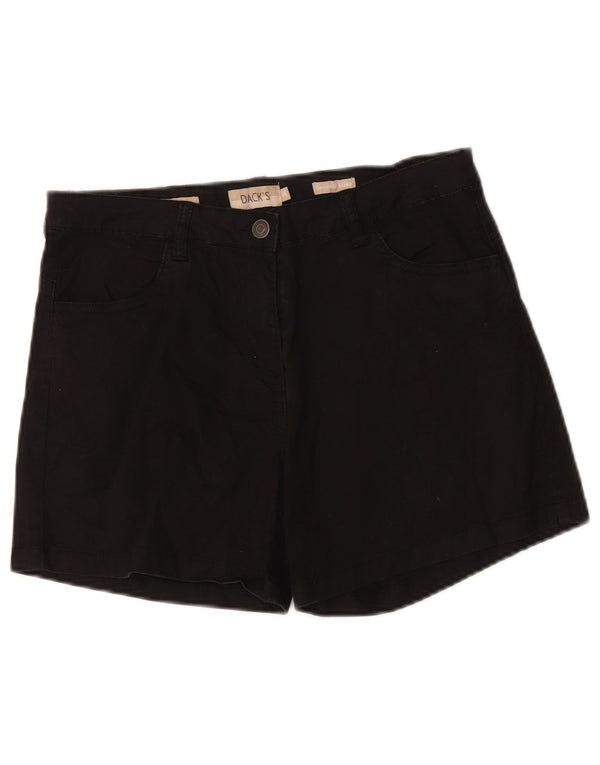 Dack's Womens High Waist Casual Shorts IT 44 Medium W32 Black Cotton