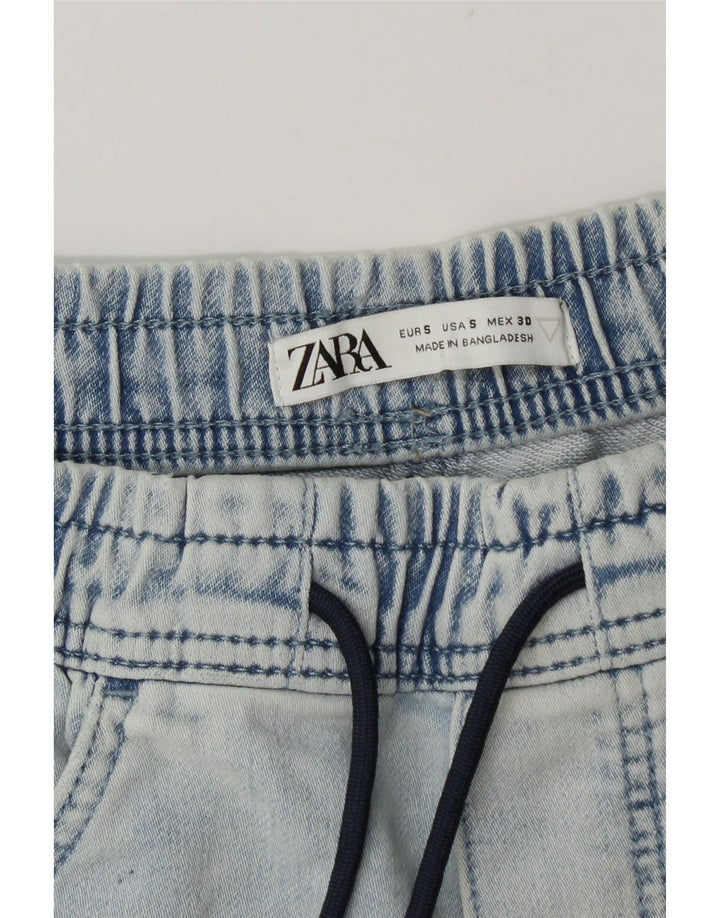 Zara Mens Denim Shorts Small W30  Blue Cotton