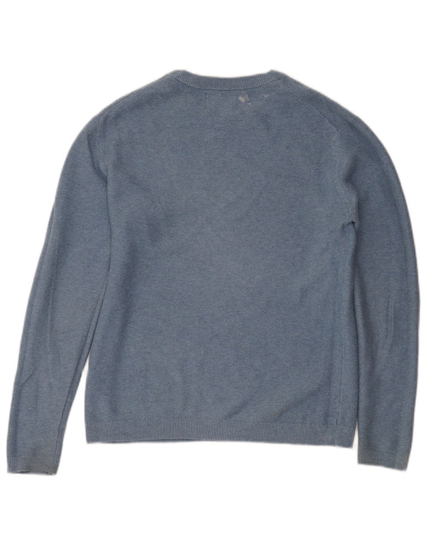 Zara Boys Crew Neck Jumper Sweater 13-14 Years Blue Cotton