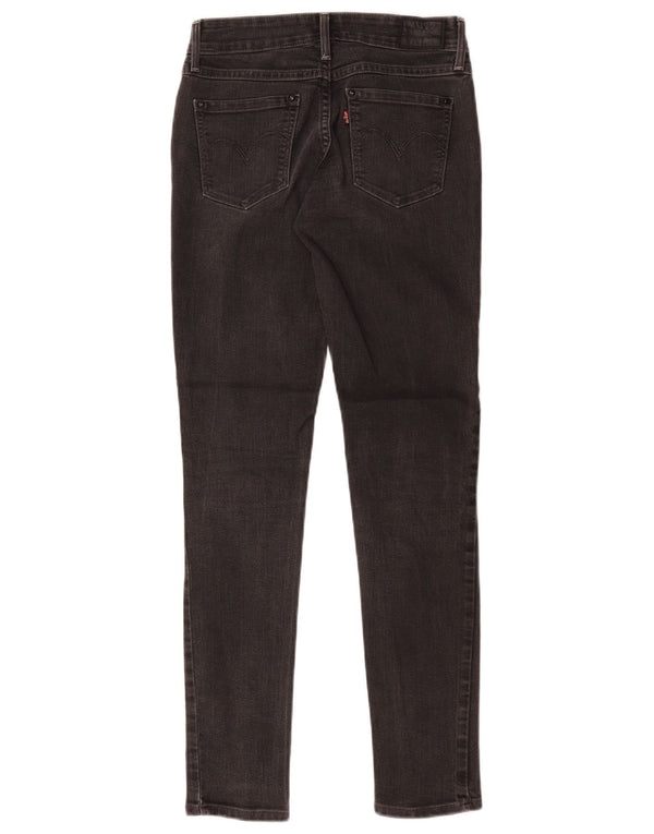Levi's Womens Demi Curve Mid Rise Skinny Jeans W26 L30 Grey Cotton